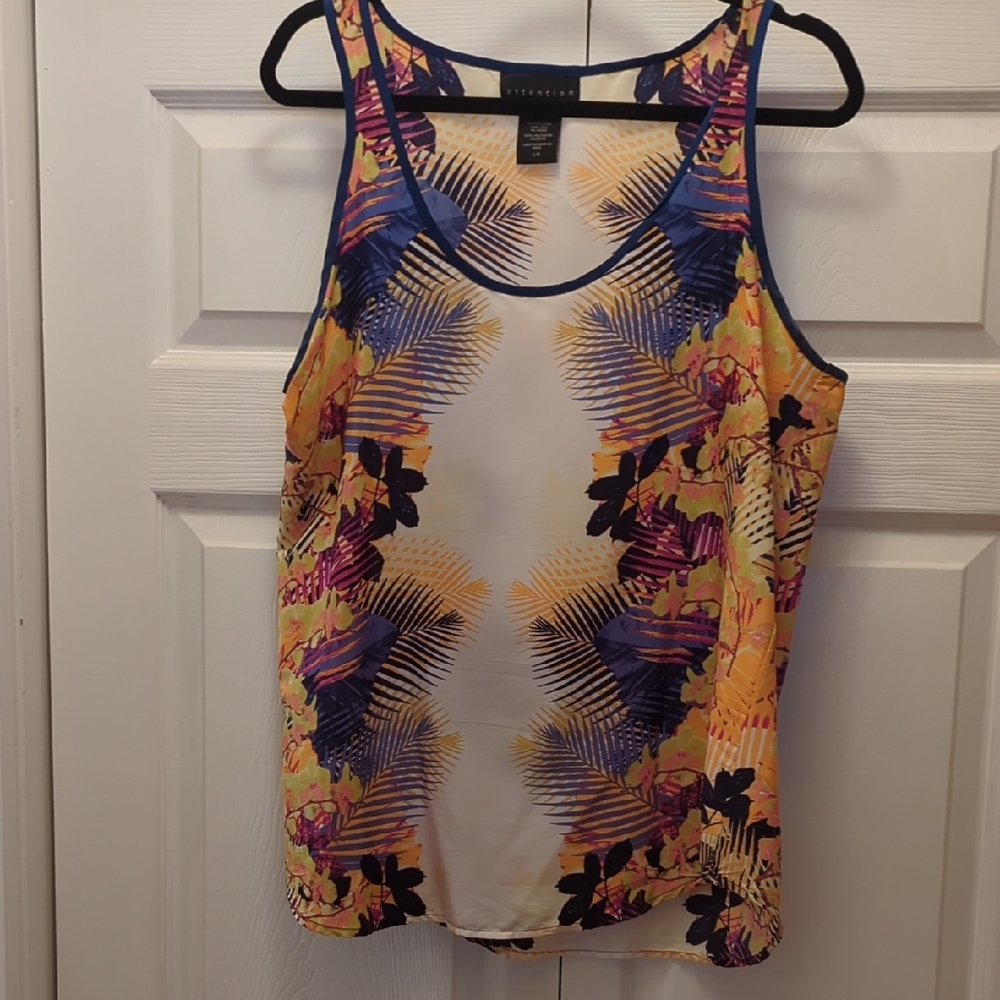 Express Multicolor Tropical Tank Top